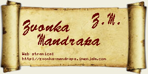 Zvonka Mandrapa vizit kartica
